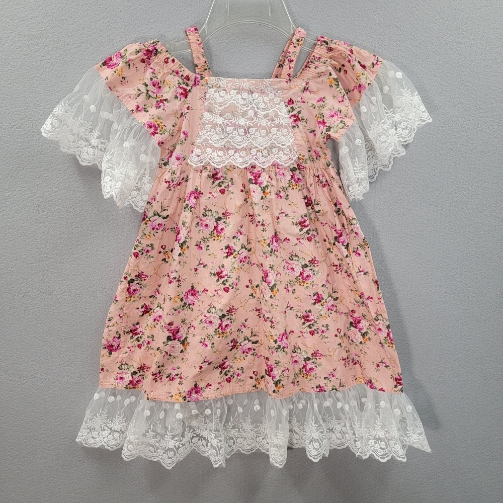 TRISH SCULLY CHILD FLORAL DRESS, SIZE 5